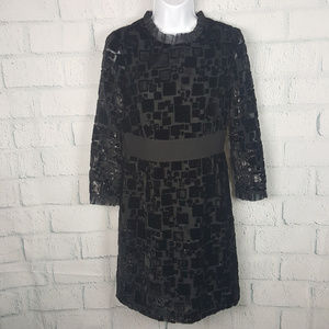 💋Tory Burch Dress Long Sleeve Black 2 Ruffle